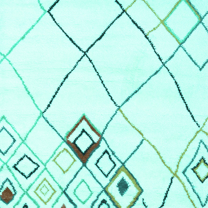 Solid Turquoise Modern Rug, con2755turq