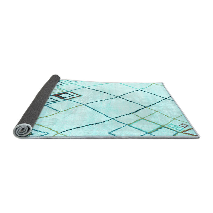 Sideview of Solid Light Blue Modern Rug, con2755lblu