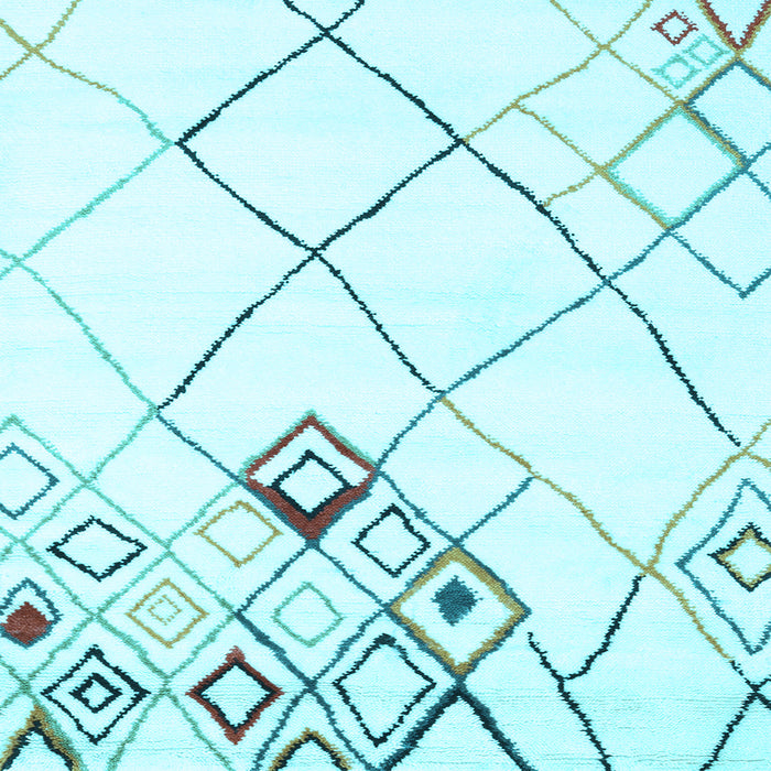 Square Solid Light Blue Modern Rug, con2755lblu