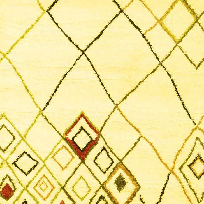 Machine Washable Solid Yellow Modern Rug, wshcon2755yw