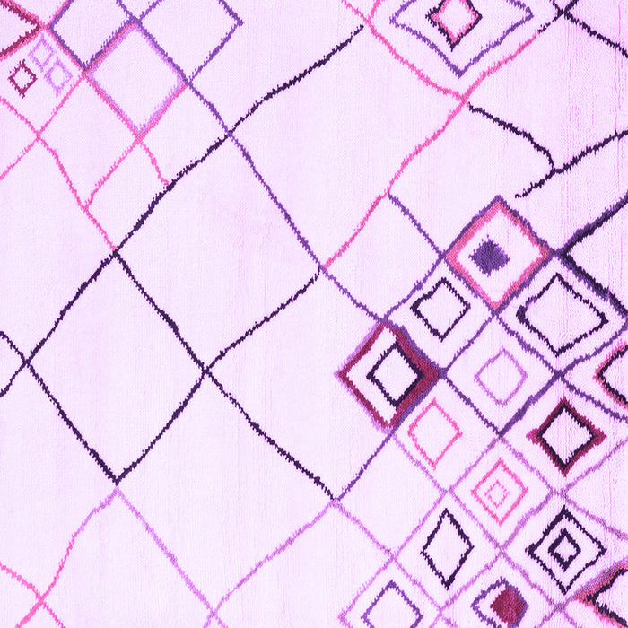 Square Solid Purple Modern Rug, con2755pur