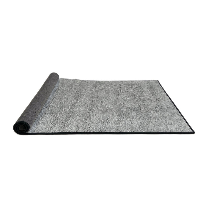 Thickness of Contemporary Silver Gray Modern Rug, con2756
