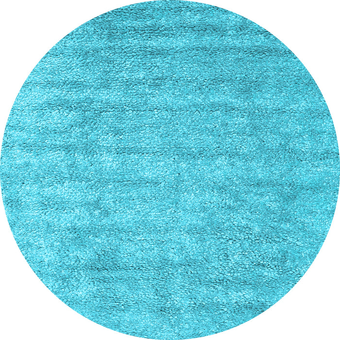 Round Abstract Light Blue Contemporary Rug, con2756lblu