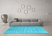 Machine Washable Abstract Light Blue Contemporary Rug in a Living Room, wshcon2756lblu