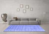 Machine Washable Abstract Blue Contemporary Rug, wshcon2756blu