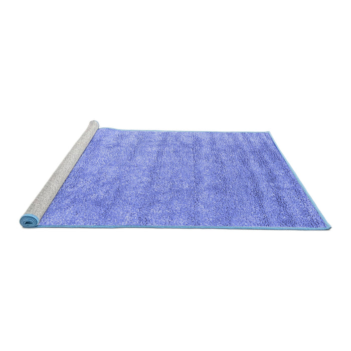 Sideview of Machine Washable Abstract Blue Contemporary Rug, wshcon2756blu