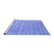 Sideview of Machine Washable Abstract Blue Contemporary Rug, wshcon2756blu