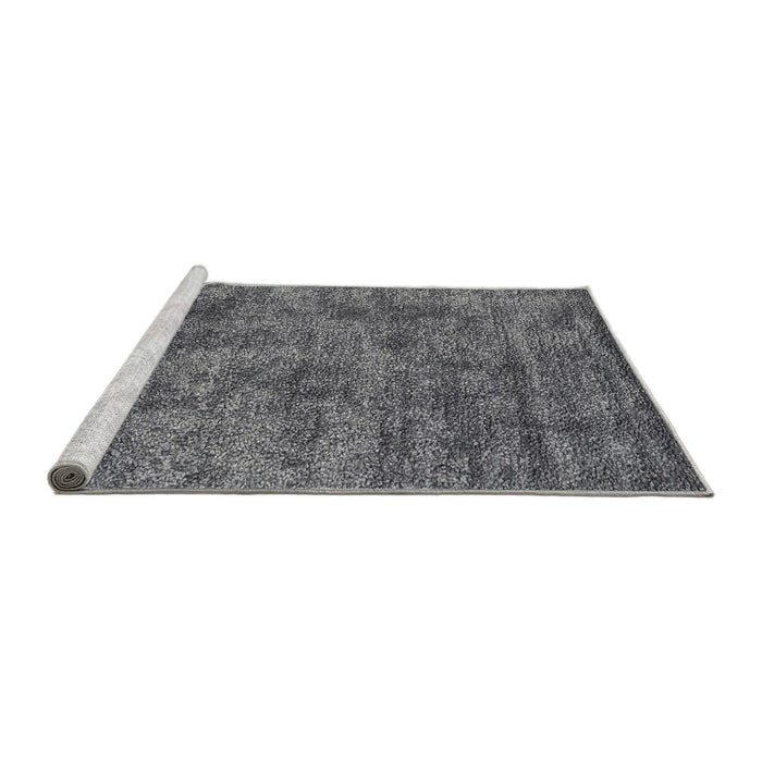 Serging Thickness of Machine Washable Contemporary Gray Rug, wshcon2757