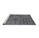 Serging Thickness of Machine Washable Contemporary Gray Rug, wshcon2757