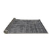 Thickness of Contemporary Gray Modern Rug, con2757