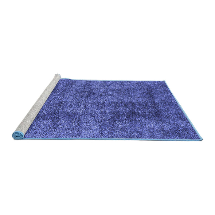 Sideview of Machine Washable Abstract Blue Contemporary Rug, wshcon2757blu