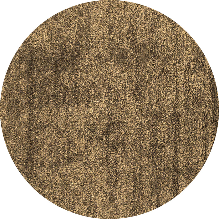 Round Machine Washable Abstract Brown Contemporary Rug, wshcon2757brn