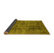 Sideview of Abstract Yellow Contemporary Rug, con2757yw