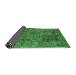Sideview of Abstract Emerald Green Contemporary Rug, con2757emgrn