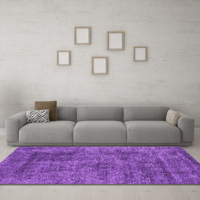 Machine Washable Abstract Purple Contemporary Area Rugs in a Living Room, wshcon2757pur