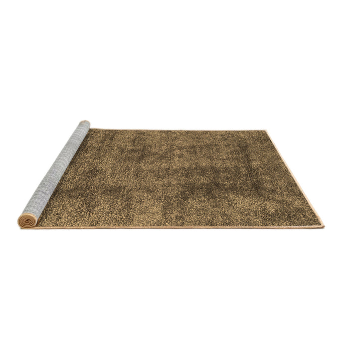 Sideview of Machine Washable Abstract Brown Contemporary Rug, wshcon2757brn