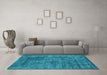 Machine Washable Abstract Light Blue Contemporary Rug in a Living Room, wshcon2757lblu