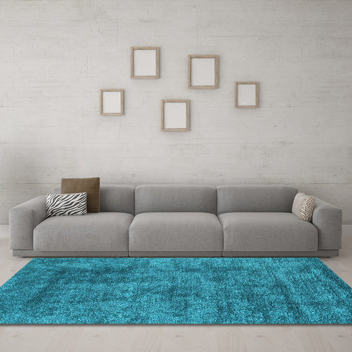 Machine Washable Abstract Light Blue Contemporary Rug in a Living Room, wshcon2757lblu