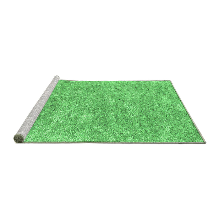 Sideview of Machine Washable Abstract Emerald Green Contemporary Area Rugs, wshcon2758emgrn