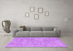 Machine Washable Abstract Purple Contemporary Area Rugs in a Living Room, wshcon2758pur