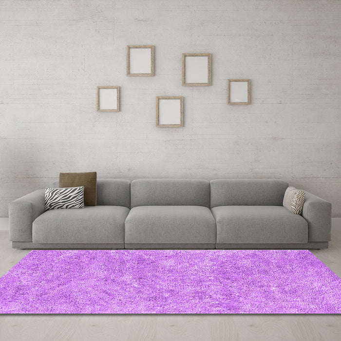 Machine Washable Abstract Purple Contemporary Area Rugs in a Living Room, wshcon2758pur