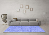 Machine Washable Abstract Blue Contemporary Rug, wshcon2758blu