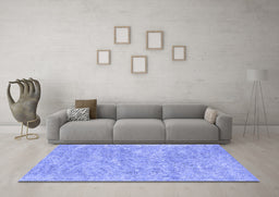 Machine Washable Abstract Blue Contemporary Rug in a Living Room, wshcon2758blu