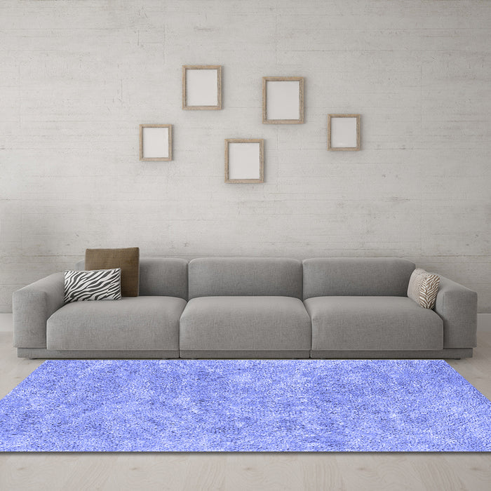Machine Washable Abstract Blue Contemporary Rug in a Living Room, wshcon2758blu