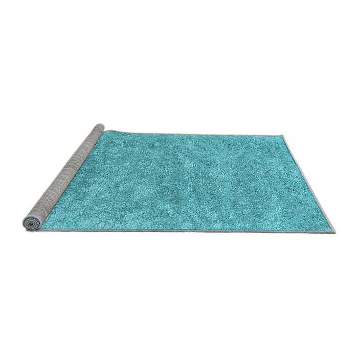 Sideview of Machine Washable Abstract Light Blue Contemporary Rug, wshcon2758lblu