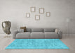 Machine Washable Abstract Light Blue Contemporary Rug in a Living Room, wshcon2758lblu