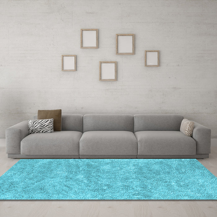 Machine Washable Abstract Light Blue Contemporary Rug in a Living Room, wshcon2758lblu