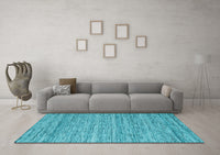 Machine Washable Abstract Light Blue Contemporary Rug, wshcon2759lblu