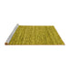 Sideview of Machine Washable Abstract Yellow Contemporary Rug, wshcon2759yw