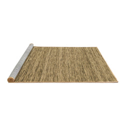 Sideview of Machine Washable Abstract Brown Contemporary Rug, wshcon2759brn