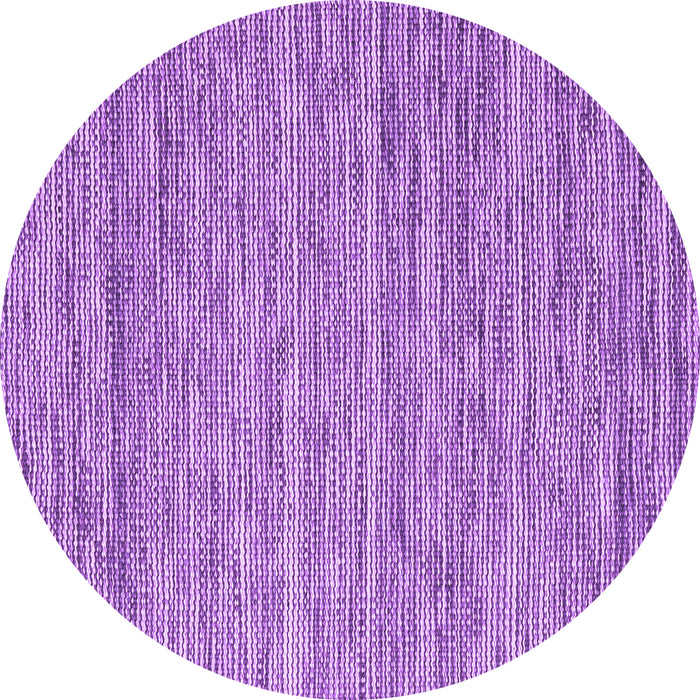 Round Abstract Purple Contemporary Rug, con2759pur
