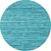 Round Machine Washable Abstract Light Blue Contemporary Rug, wshcon2759lblu