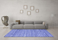 Machine Washable Abstract Blue Contemporary Rug, wshcon2759blu