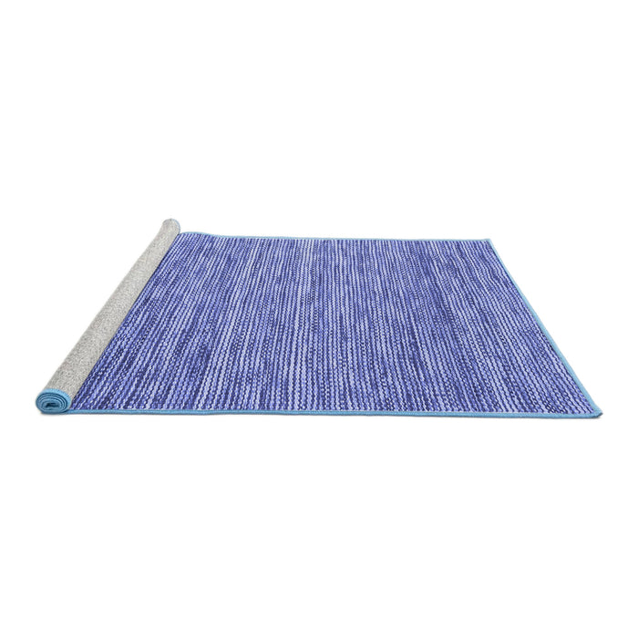 Sideview of Machine Washable Abstract Blue Contemporary Rug, wshcon2759blu