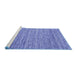 Sideview of Machine Washable Abstract Blue Contemporary Rug, wshcon2759blu