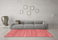 Machine Washable Abstract Red Contemporary Rug, wshcon2759red