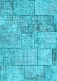 Patchwork Light Blue Transitional Rug, con275lblu