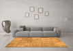 Machine Washable Patchwork Orange Transitional Area Rugs in a Living Room, wshcon275org