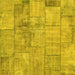 Square Patchwork Yellow Transitional Rug, con275yw