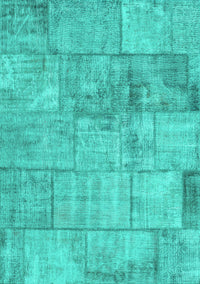 Patchwork Turquoise Transitional Rug, con275turq