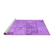 Sideview of Machine Washable Patchwork Purple Transitional Area Rugs, wshcon275pur