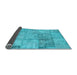 Sideview of Patchwork Light Blue Transitional Rug, con275lblu
