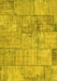 Patchwork Yellow Transitional Rug, con275yw