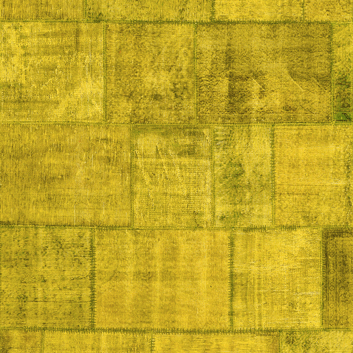 Patchwork Yellow Transitional Rug, con275yw