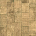 Square Patchwork Brown Transitional Rug, con275brn