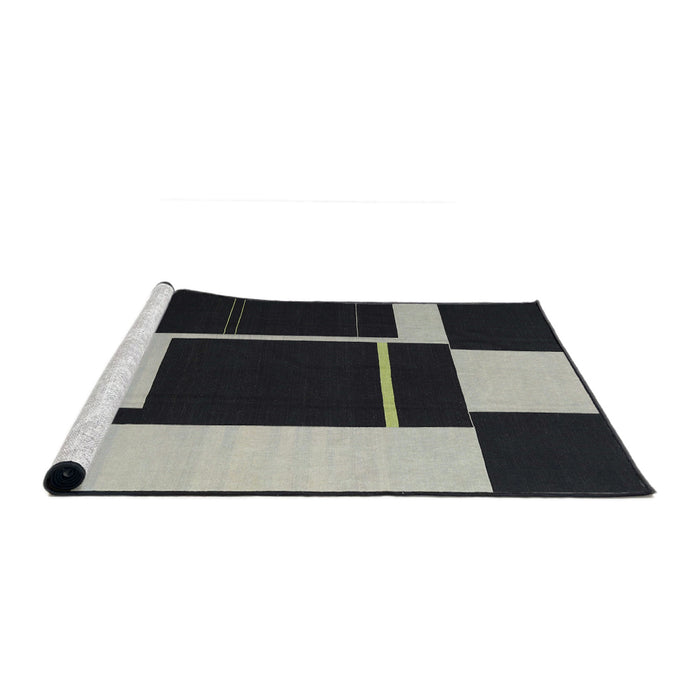 Serging Thickness of Machine Washable Contemporary Midnight Gray Rug, wshcon2760